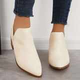 Susiecloths Cut Out Ankle Western Boots Chunky Heeled Cowboy Booties