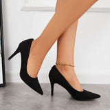 Suisecloths Pointed Toe Plain Stiletto High Heels Office Dress Pumps