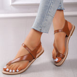 Susiecloths Women Toe Ring T-Strap Flat Sandals Ankle Strap Flip Flops Sandals