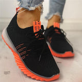 Susiecloths Colorblock Knitted Breathable Lace-Up Sneakers