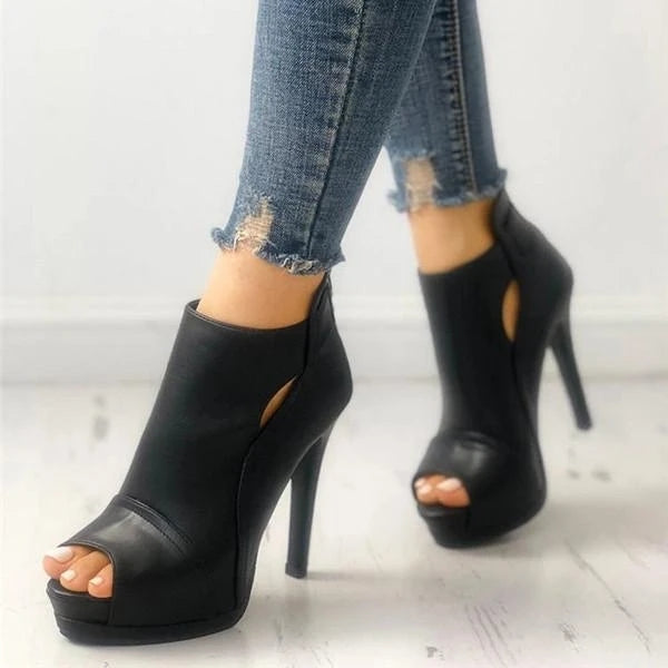 Susiecloths Fashion Peep Toe Cutout Thin Heels Sandals