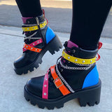 Susiecloths Multicolor/Black Fashion Martin Boots