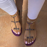 Susiecloths Jewelry Inlaid Fashion Transparent Sandals