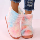 Susiecloths Furry Warm Snow Boots Winter Ankle Boot Flat Indoor Shoes
