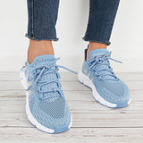 Susiecloths Mesh Knit Sneakers Lace Up Comfy Sole Running Sports Shoes