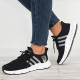 Susiecloths Mesh Knit Sneakers Lace Up Comfy Sole Running Sports Shoes