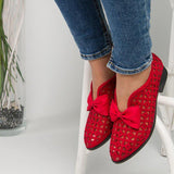 Susiecloths Hollow Out Chunky Heel Loafers