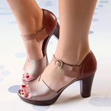 Susiecloths Chunky Heel Ankle Strap Elegant Shoes Working Daily Shoes