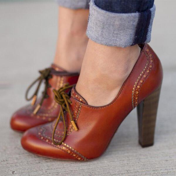 Susiecloths Women Leatherette Heel Pumps Boots