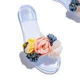 Susiecloths Multi-Color Floral Clear Jelly Sandals