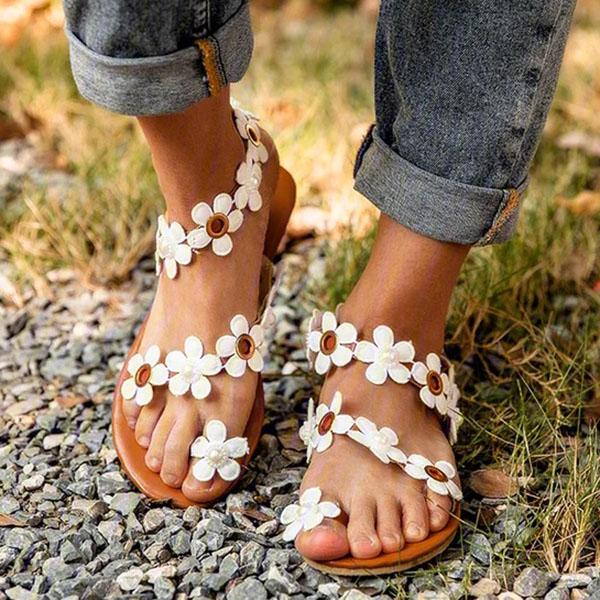 Susiecloths Women'S Flower Elegant Slip Sandals