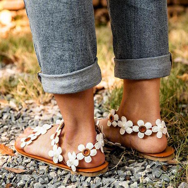 Susiecloths Women'S Flower Elegant Slip Sandals