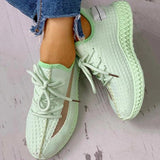 Susiecloths Colorblock Breathable Lace-up Fashion Sneakers