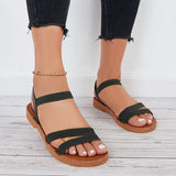 Susiecloths Women Wide Elastic Cross Strap Flat Sandals Open Toe Dressy Sandals