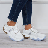 Susiecloths Women Platform Sneakers Lace Up Tennis Walking Shoes