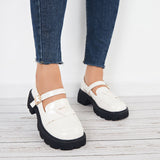 Susiecloths Ankle Strap Mary Jane Shoes Platform Low Heel Chunky Pumps