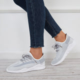 Susiecloths Lightweight Slip on Running Sneakers Knit Walking Shoes