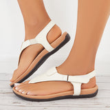 Susiecloths Summer T-Strap Thong Sandals Flat Flip Flops Ankle Strap Sandals