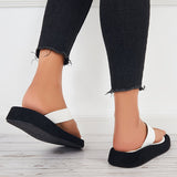 Susiecloths Women Platform Flip Flops Soft Sole Slides Thong Sandals