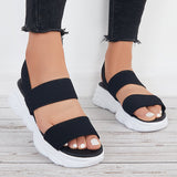 Susiecloths Open Toe Soft Sole Platform Sandals Knit Sport Sandals