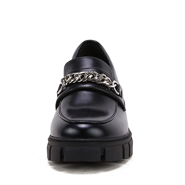Susiecloths Slip on Penny Loafers Platform Chunky Heels Lug Sole Shoes