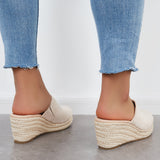 Susiecloths Women Slip-On Mule Clogs Comfy Wedge Sandals