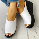 Susiecloths Simple Comfy Summer Slip-On Wedges