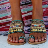 Susiecloths Ethnic Boho Style Toe Ring Sandals