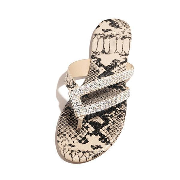 Susiecloths Shiny Rainstone Casual Flip-flop Slippers