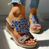 Susiecloths Studded Platform Wedge Casual Slingback Sandals