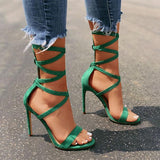 Susiecloths Lace-Up Closure Single Sole Heels