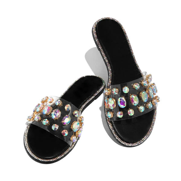 Susiecloths Gem Slip-On Clear Strap Slippers