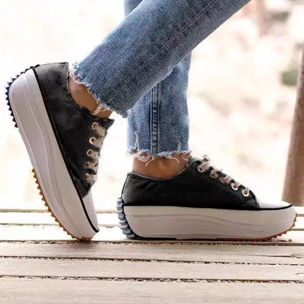 Susiecloths Daily Lace Up Non-Slip Platform Sneakers