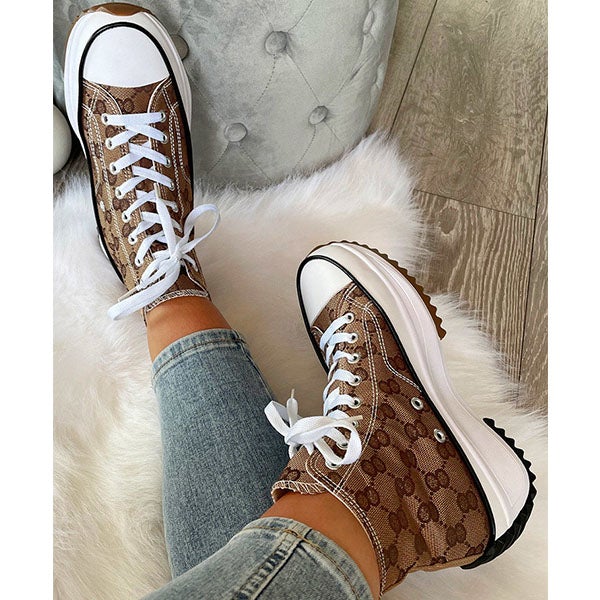 Susiecloths Lace Up Chunky High Top Sneakers