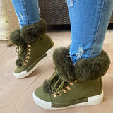 Susiecloths Warm Fur Lace-Up Boots