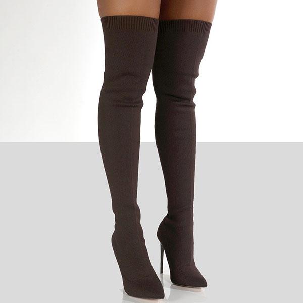 Susiecloths Stylish Knitting Stiletto Over The Knee Boots