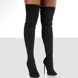 Susiecloths Stylish Knitting Stiletto Over The Knee Boots