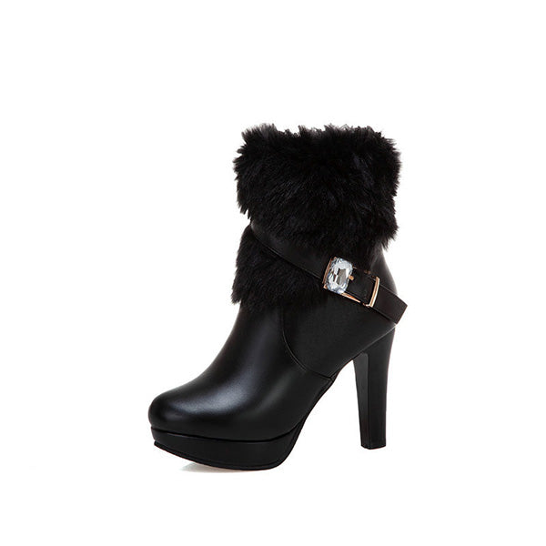 Susiecloths Trendy Platform High Chunky Heel Ankle Boots
