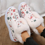 Susiecloths Winter Cute Print Warm Fur Pull-On Snow Boots
