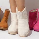 Susiecloths Flat With Round Toe Slip-On Plain Casual Boots