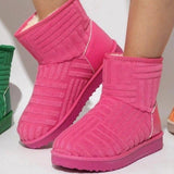 Susiecloths Flat With Round Toe Slip-On Plain Casual Boots