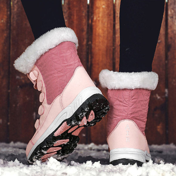 Susiecloths Winter Furry Warm Lace-Up Snow Boots