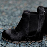 Susiecloths Women Winter Slip On Wedge Boots