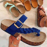Susiecloths Women's Stylish Plaited Toe Loop Flat Sandals